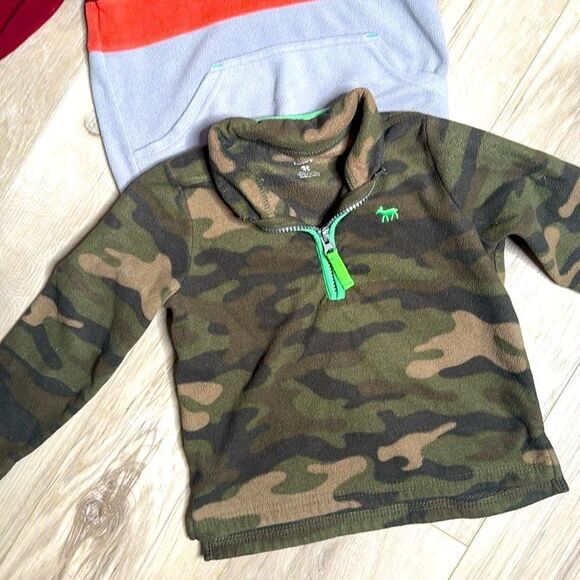 Carters, Cat & Jack Fleece Half Zip, Fleece Hoodie Size 3T - Picture 3 of 5